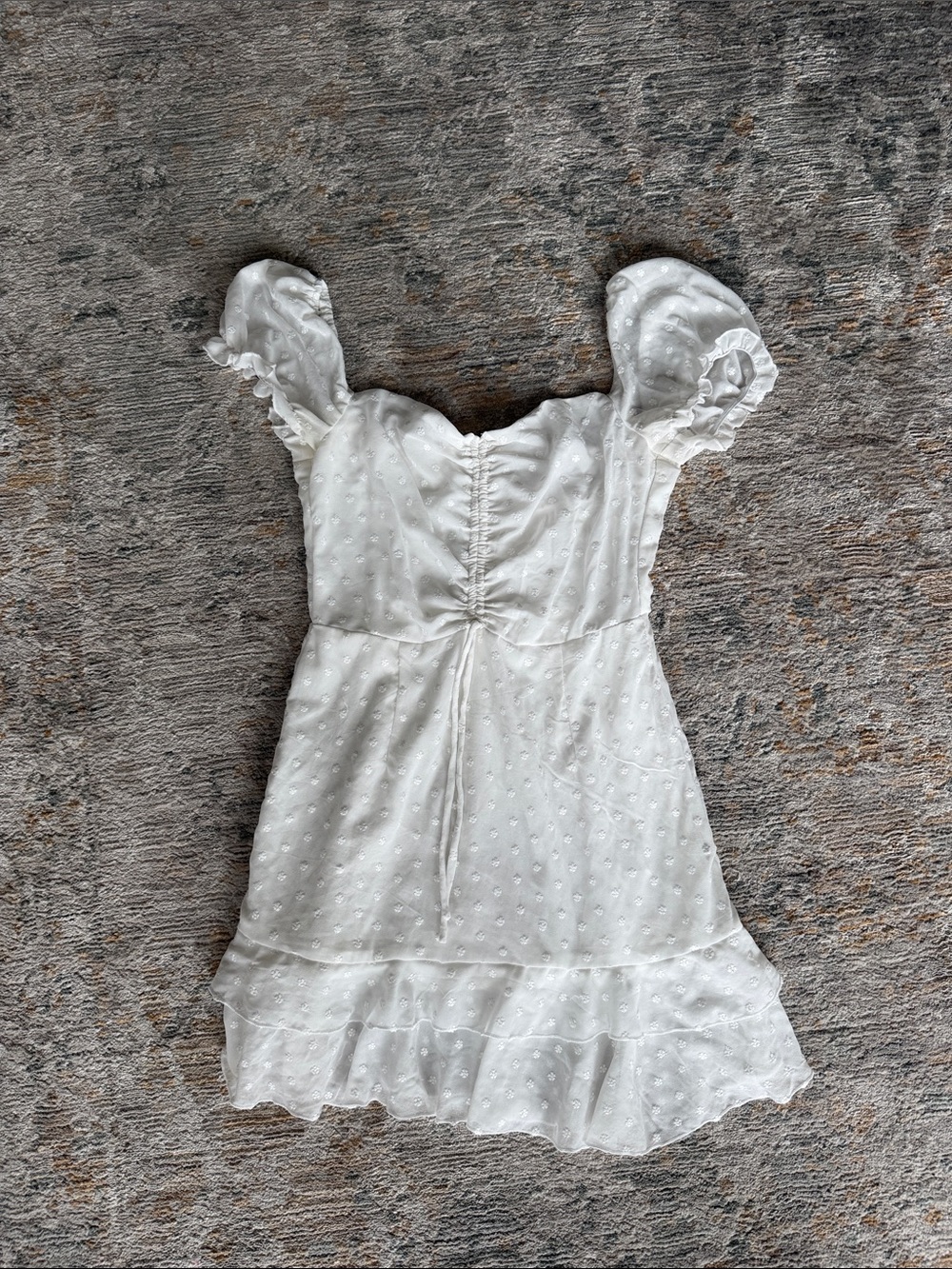 Princess Polly White Swiss Dot Mini Dress
